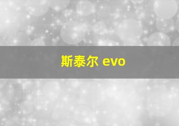 斯泰尔 evo